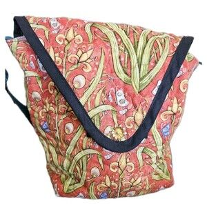 Handmade Quilted Multcolor cotton Crossbody bag, inside pockets